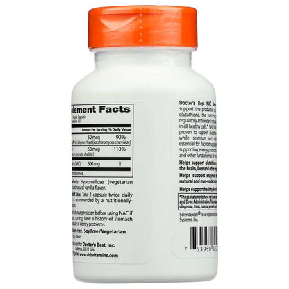 White supplement bottle with orange cap showing nutrition facts and dosage instructions