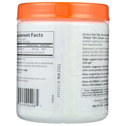 Supplement container with orange lid, ingredient and nutrition facts label visible