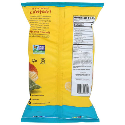Good Health Veggie Chips Sea Salt 6.75 oz bag with mixed vegetable ingredients
