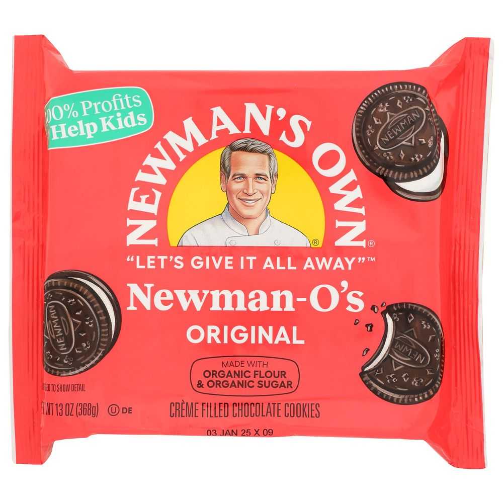 Newman's Own Organic Newman O's Chocolate Vanilla Creme Cookies 13 oz package