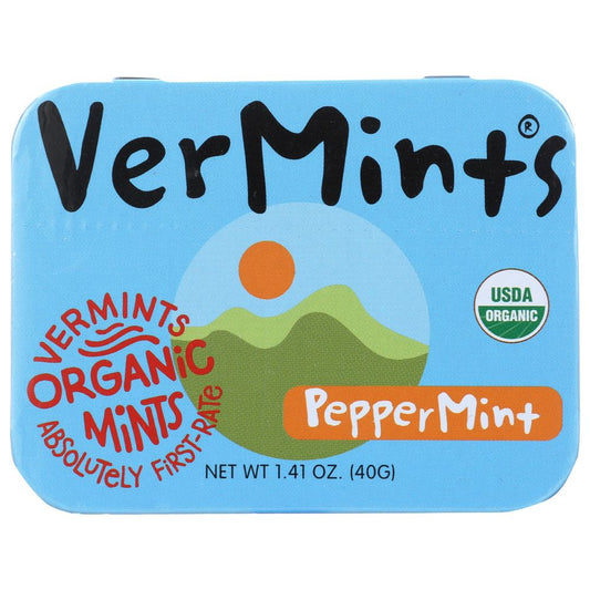 VERMINTS: All Natural Breath Mint Peppermint, 1.41 oz - SMART GREENS