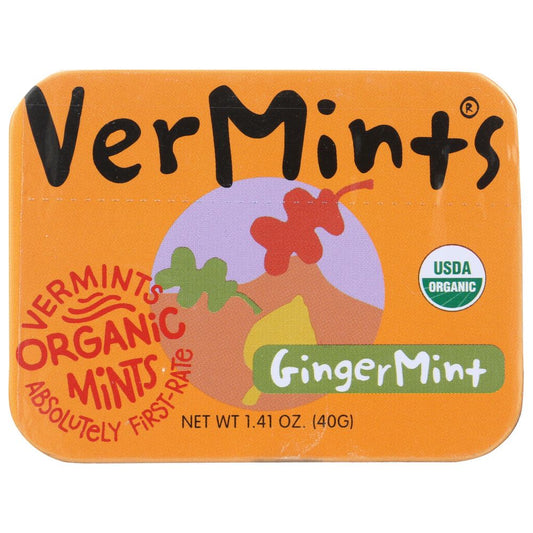 VERMINTS: All Natural Breath Mint Gingermint, 1.41 oz - SMART GREENS