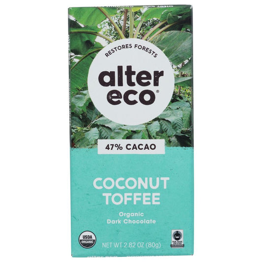 ALTER ECO: Organic Chocolate Dark Coconut Toffee, 2.82 oz - SMART GREENS