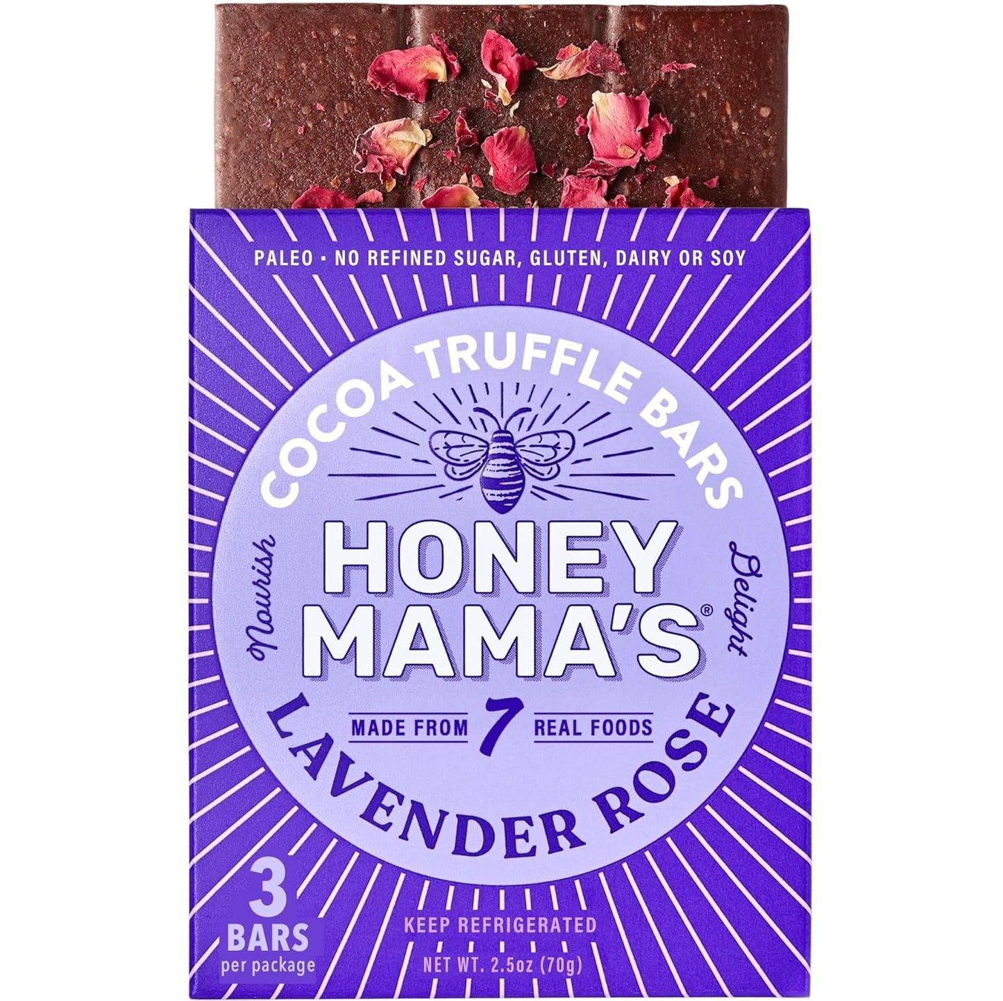 HONEY MAMAS: Lvndr Rse Cocoa Trffl Bar, 2.5 oz