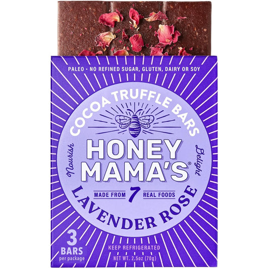 HONEY MAMAS: Lvndr Rse Cocoa Trffl Bar, 2.5 oz
