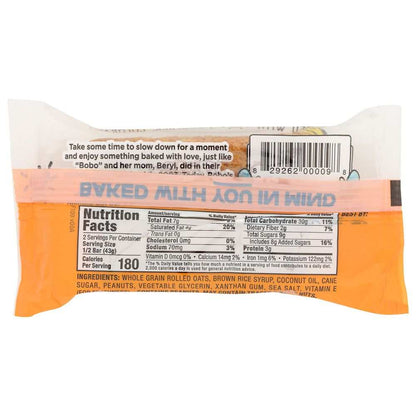 BOBO'S OAT BARS peanut butter flavor with oats and organic peanut butter for energy and recovery