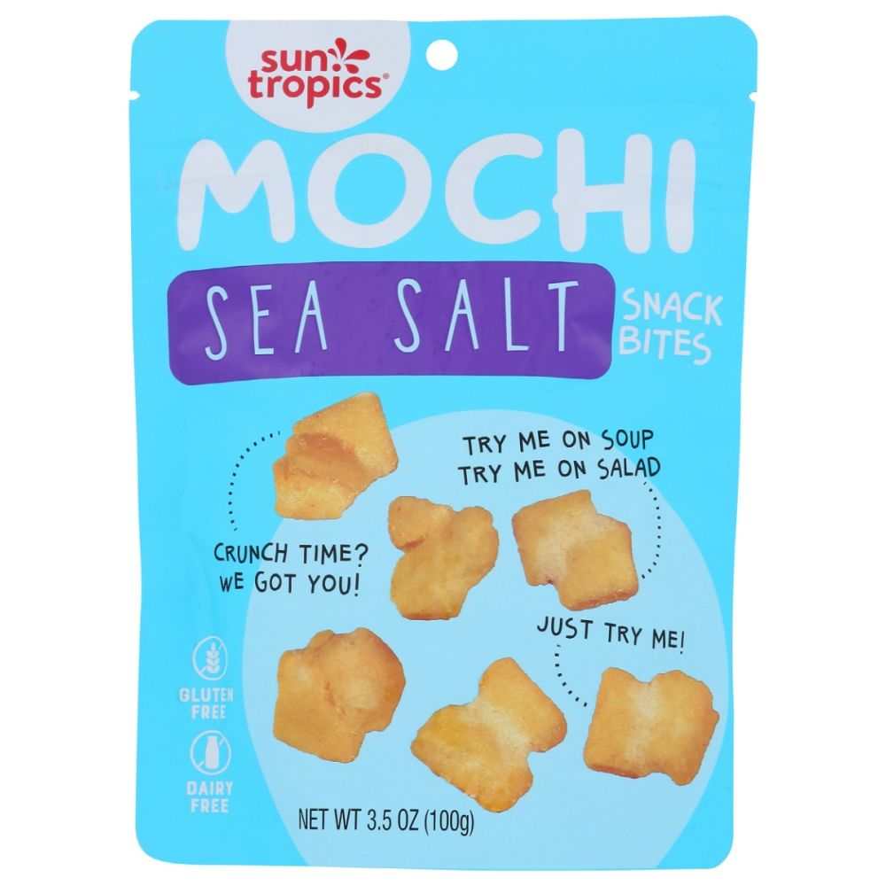 Sun Tropics Sea Salt Mochi Snack Bites 3.5 oz crunchy rice nugget puffs