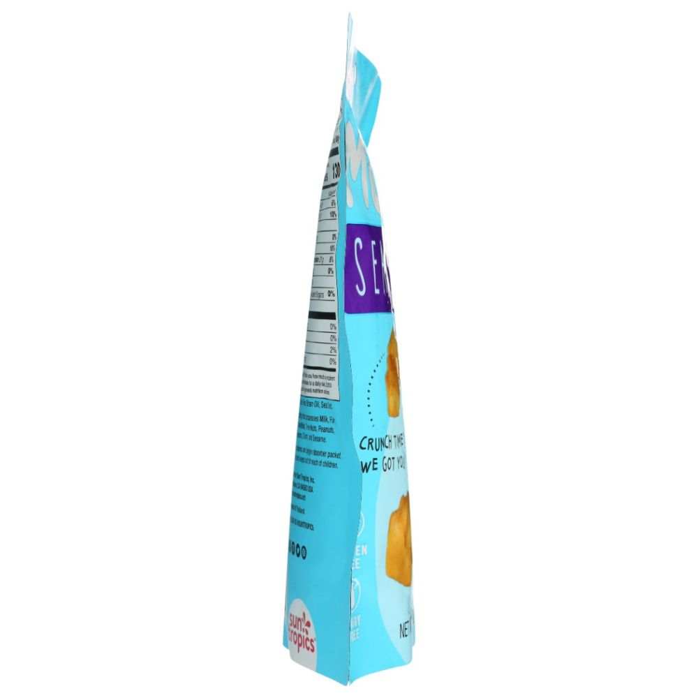 Sun Tropics Sea Salt Mochi Snack Bites 3.5 oz package with rice nugget puffs