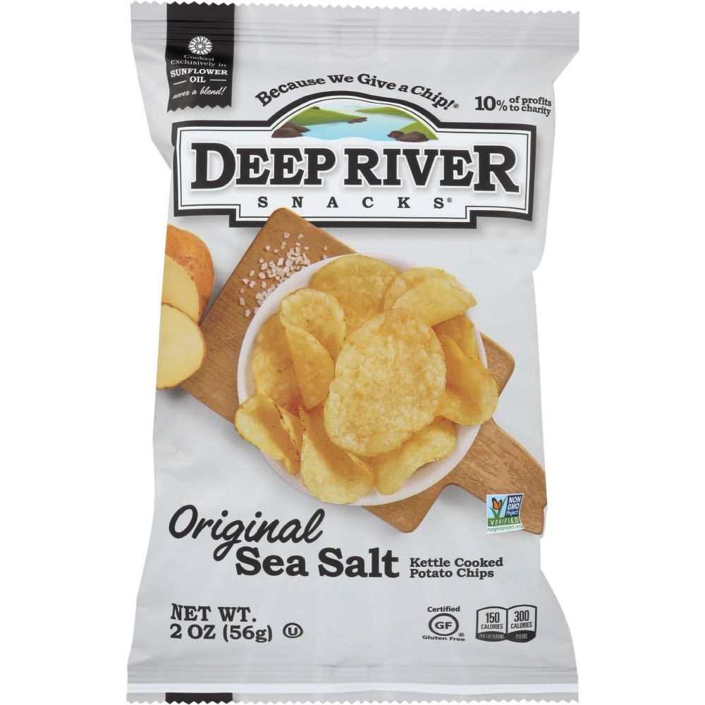 Deep River Snacks Original Sea Salt Kettle Cooked Potato Chips 2 oz pack