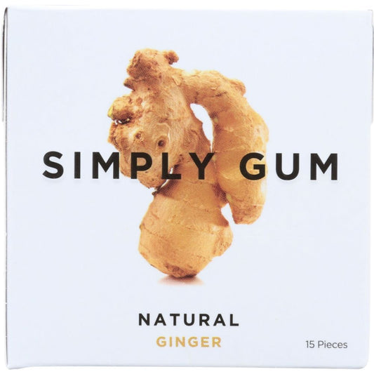 SIMPLY: Natural Ginger Gum, 15 pc - SMART GREENS
