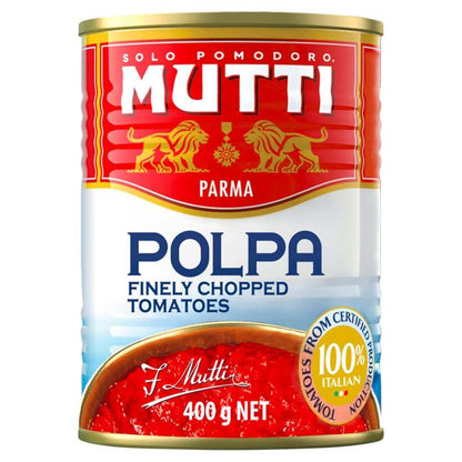 Mutti finely chopped tomatoes 14 oz can for authentic Italian cooking