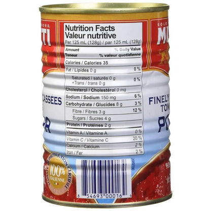 Mutti finely chopped tomatoes polpa 14 oz with fresh tomato pulp and juice