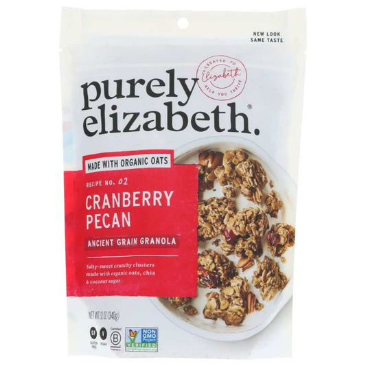 PURELY ELIZABETH Cranberry Pecan Ancient Grain Granola 12 oz with dried cranberries and pecans