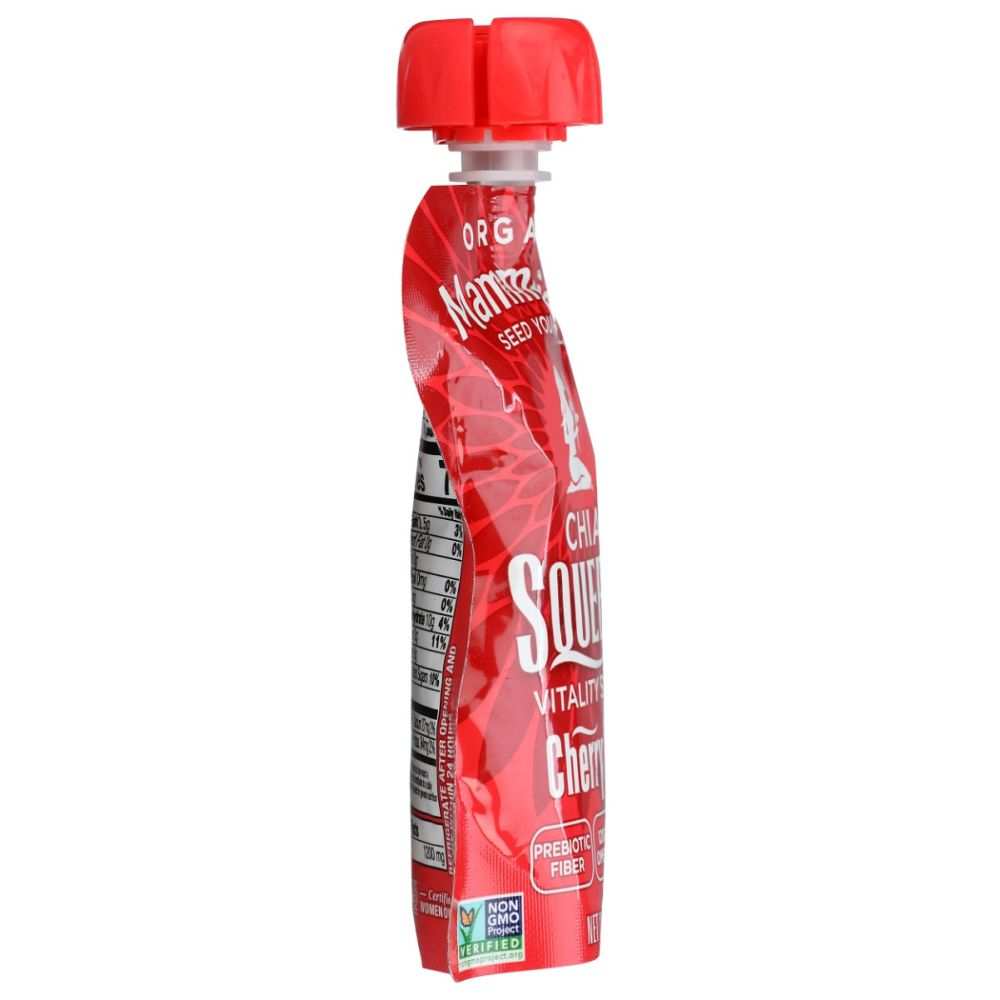 MAMMA CHIA Organic Chia Squeeze Cherry Beet 3.5 oz pouch with natural fruit and vegetable nutrients