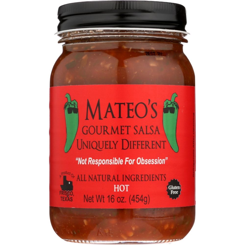 MATEO'S: Gourmet Hot Salsa, 16 Oz - SMART GREENS