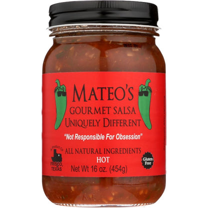MATEO'S: Gourmet Hot Salsa, 16 Oz - SMART GREENS
