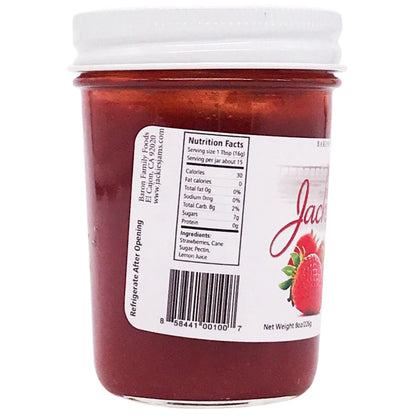 JACKIES JAMS: Strawberry Jam, 8 oz - SMART GREENS
