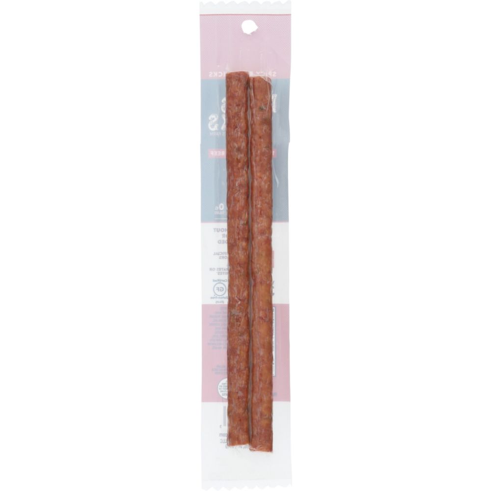NICKS STICKS: Grass Fed Spicy Beef Snack Sticks, 1.7 oz - SMART GREENS