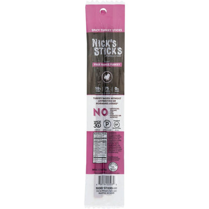 NICKS STICKS: Free Range Spicy Turkey Snack Sticks, 1.7 oz - SMART GREENS