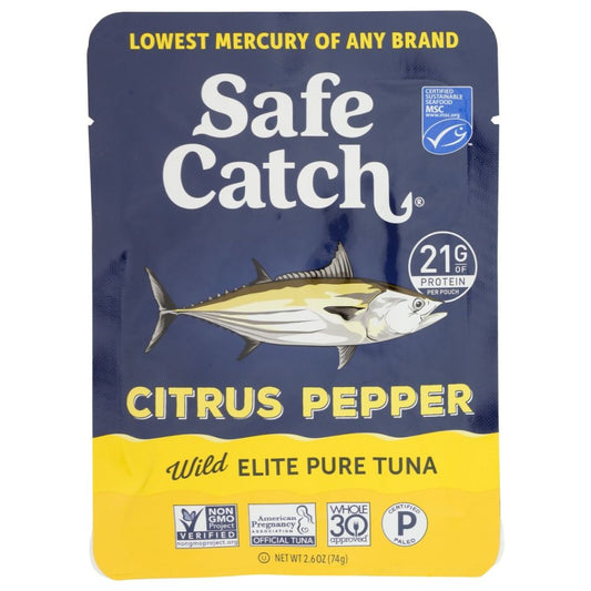SAFECATCH: Tuna Wild Elite Citrus Pepper, 2.6 oz - SMART GREENS