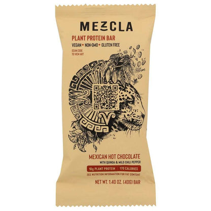 MEZCLA Mexican Hot Chocolate Bar 1.4 oz packaging with warm chocolate cup illustration