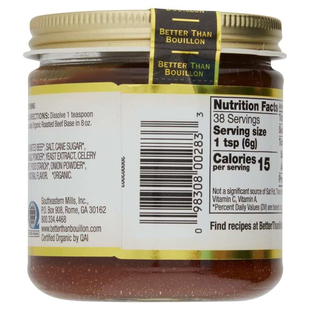 Organic Roasted Beef Base Better Than Bouillon 8 oz jar