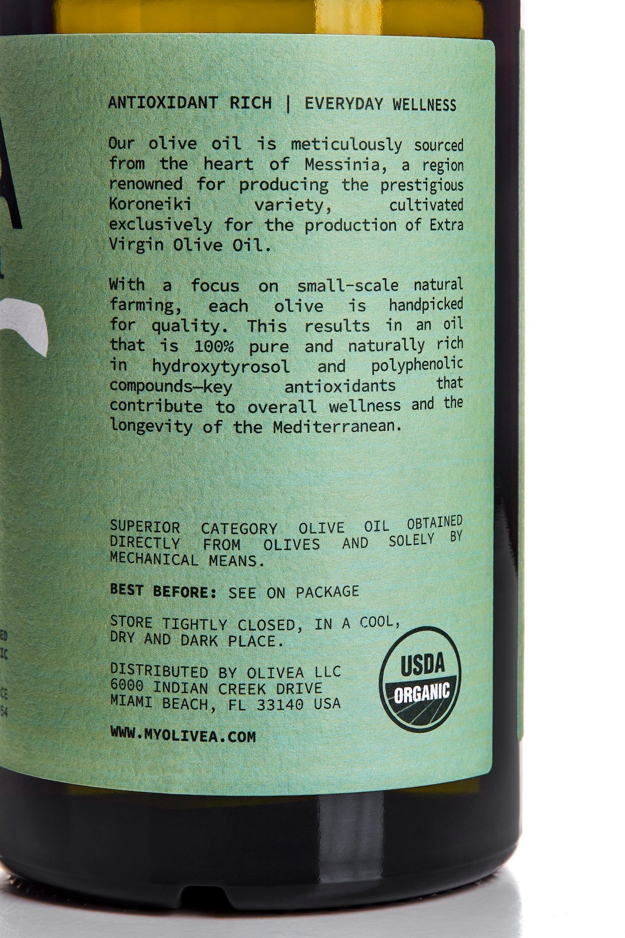 OLIVEA: High Phenolic Extra Virgin Olive Oil — 500+ mg/kg Polyphenols