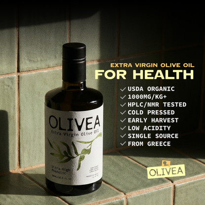 OLIVEA: Ultra High Phenolic Extra Virgin Olive Oil — 1,000+ mg/kg Polyphenols
