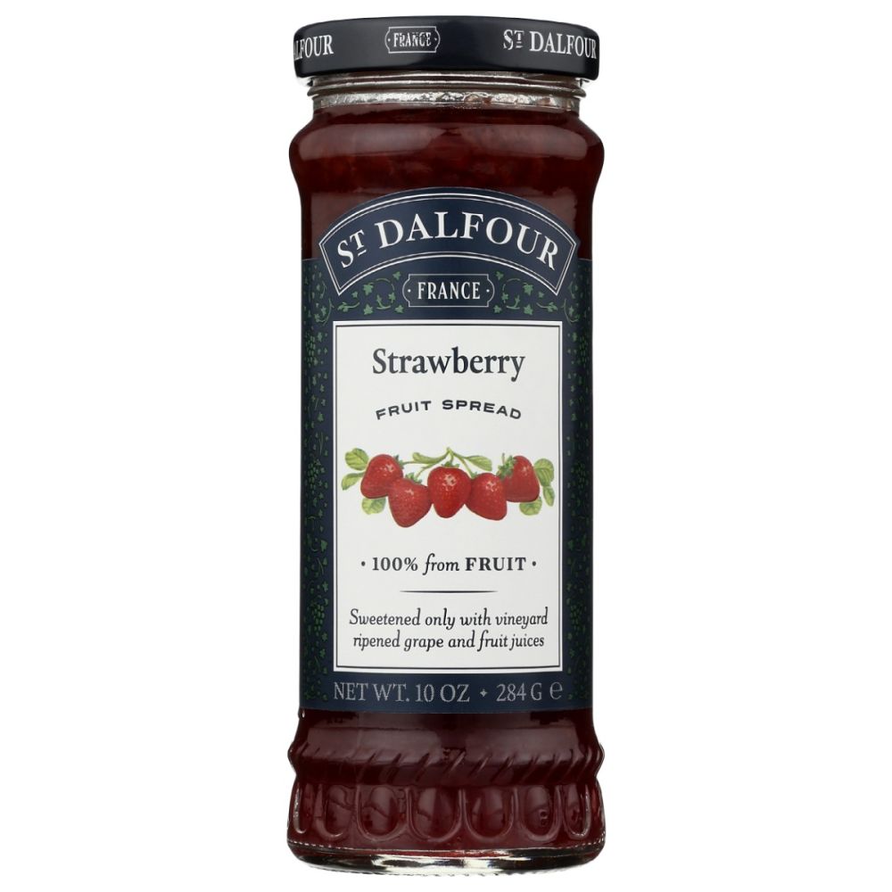 ST DALFOUR: Strawberry Fruit Spread, 10 oz - SMART GREENS