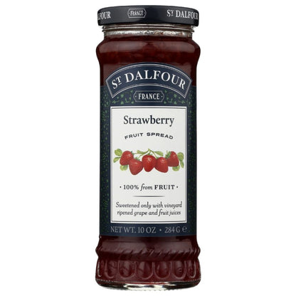 ST DALFOUR: Strawberry Fruit Spread, 10 oz - SMART GREENS