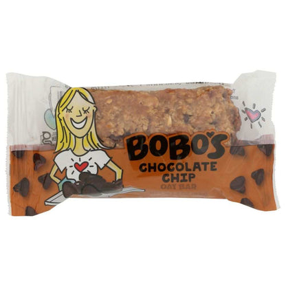 BOBOS OAT BARS Chocolate Chip Oat Bar gluten-free vegan certified non-GMO nutritious snack