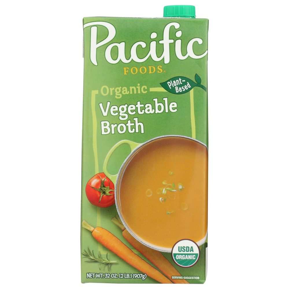 PACIFIC FOODS Organic Vegetable Broth 32oz USDA Certified Non-GMO package