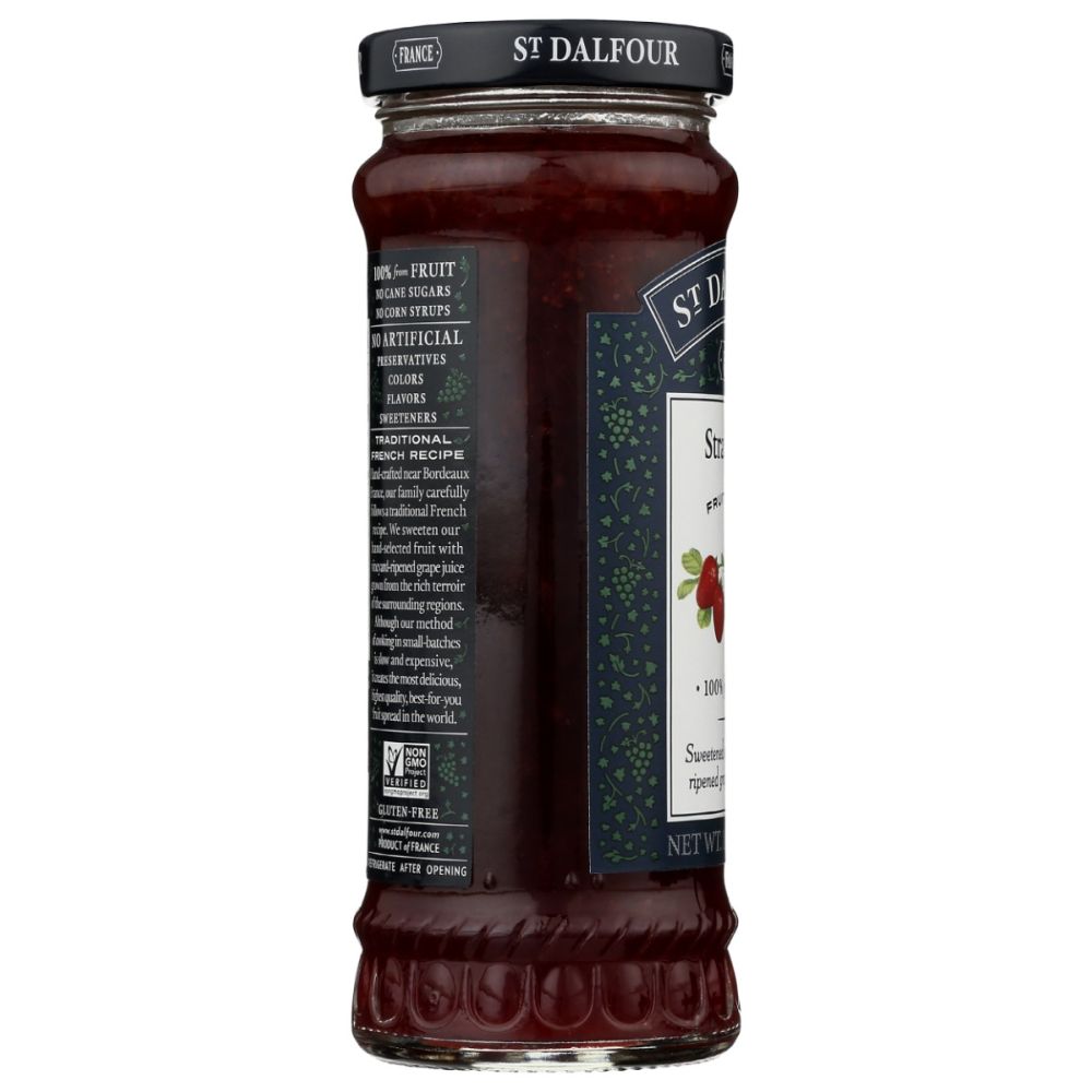 ST DALFOUR: Strawberry Fruit Spread, 10 oz - SMART GREENS