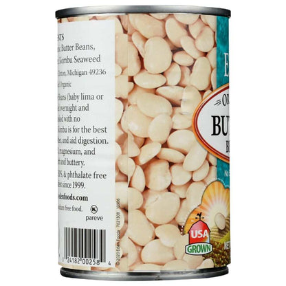 EDEN FOODS organic baby lima butter beans in 15 oz BPA-free can