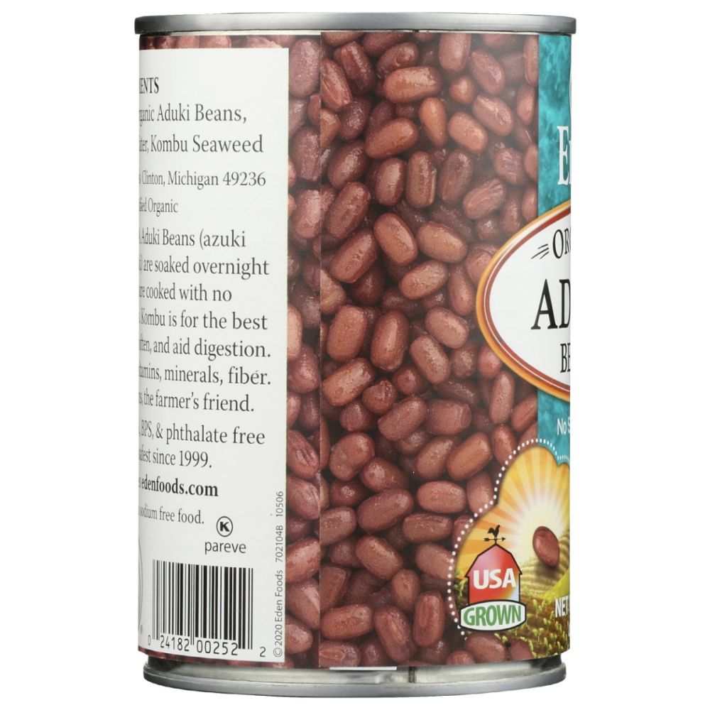 EDEN FOODS Organic Aduki Beans 15 oz red beans in package