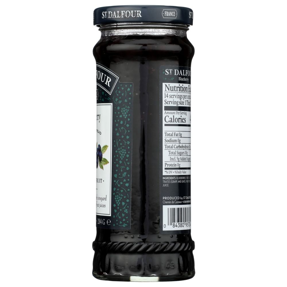 ST DALFOUR: Blueberry Fruit Spread, 10 oz - SMART GREENS