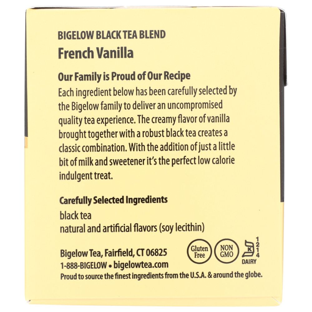 BIGELOW: French Vanilla Black Tea 20Bg, 1.28 oz - SMART GREENS