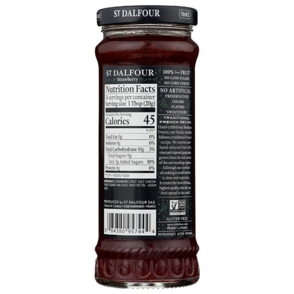 ST DALFOUR: Strawberry Fruit Spread, 10 oz - SMART GREENS