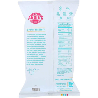 ANGIES White Cheddar Popcorn 4.5 oz bag with real cheese, 60 calories per cup