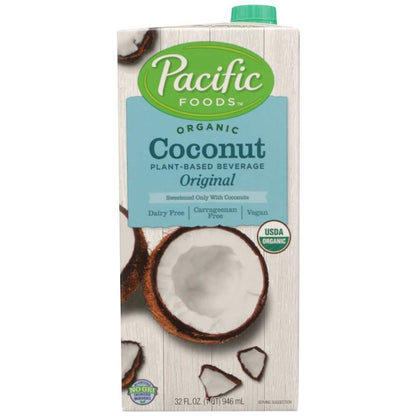 Pacific Foods Original Organic Coconut Milk 32 oz carton non-dairy vegan beverage