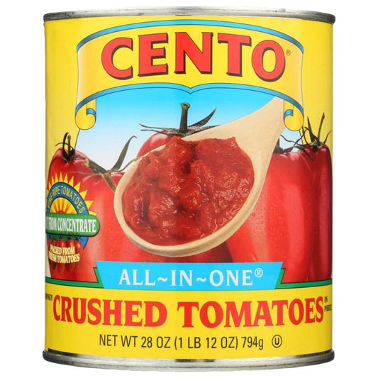 CENTO All In One Crushed Tomatoes 28 oz can for chili and marinara recipes