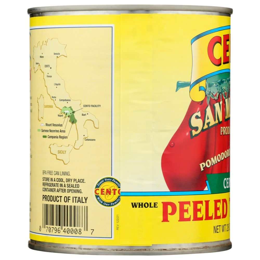 Certified San Marzano Tomatoes 28 oz can with sun-ripe tomatoes for homemade sauces