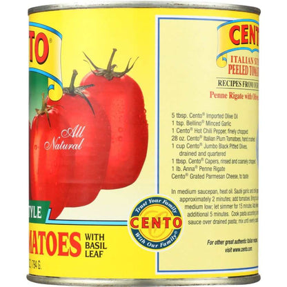 CENTO Italian Style Whole Peeled Tomatoes 28 oz can packed fresh for rich flavor