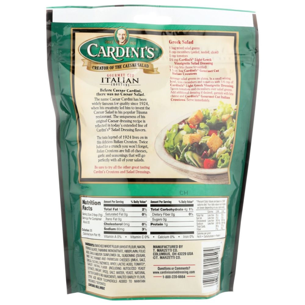 CARDINI'S : Gourmet Cut Italian Croutons, 5 oz - SMART GREENS
