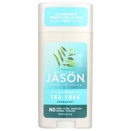 JASON Purifying Tea Tree Deodorant Stick 2.5 oz with invigorating fragrance