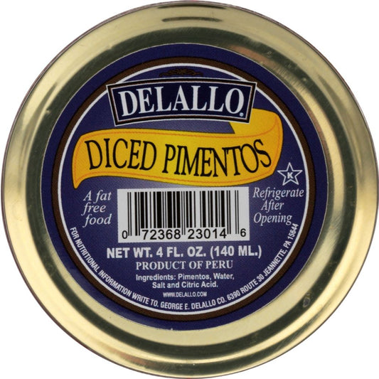 DELALLO: Diced Pimentos, 4 oz - SMART GREENS