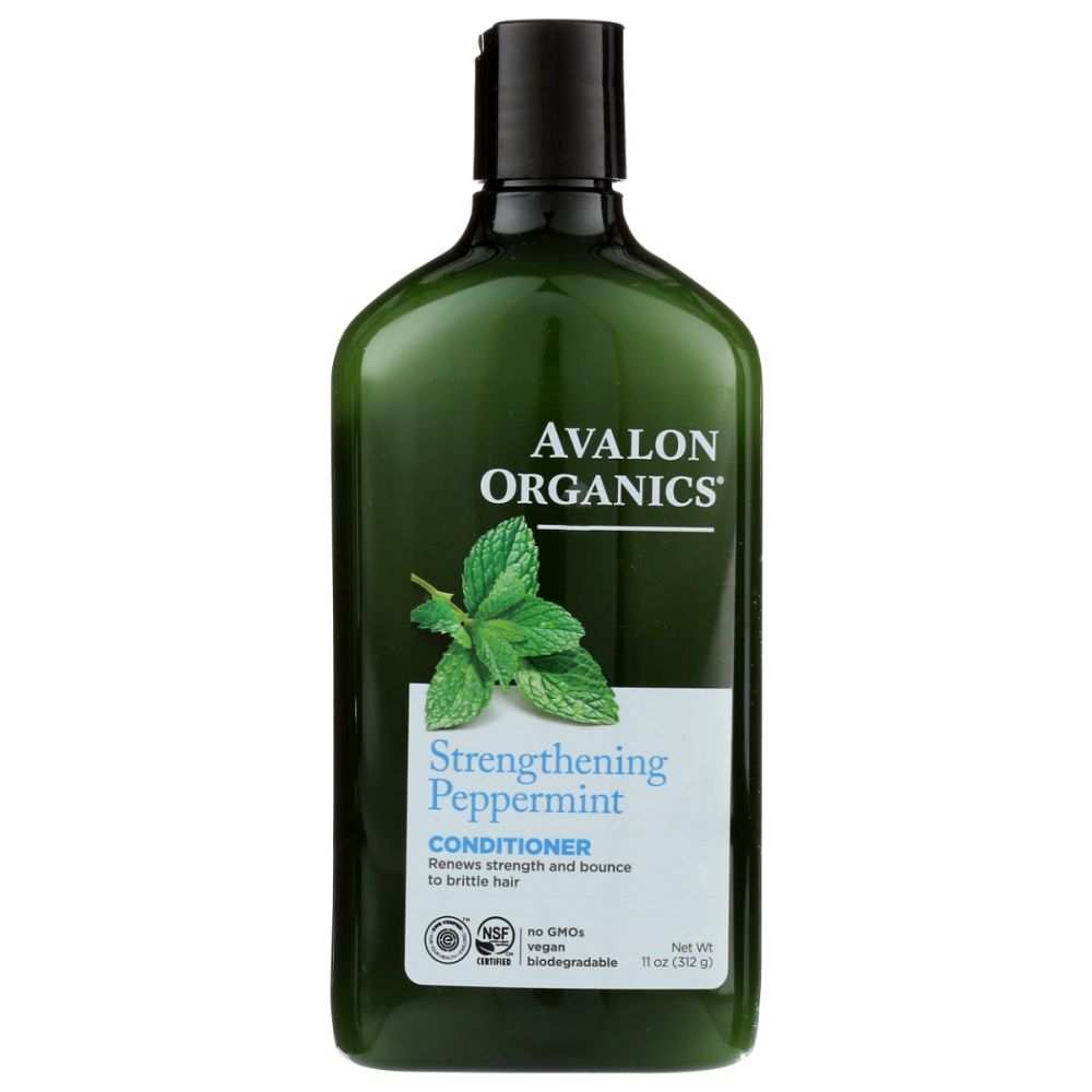 AVALON ORGANICS Strengthening Peppermint Conditioner 11oz bottle for brittle hair