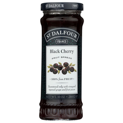 ST DALFOUR: Black Cherry Fruit Spread, 10 oz - SMART GREENS