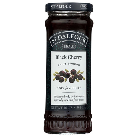 ST DALFOUR: Black Cherry Fruit Spread, 10 oz - SMART GREENS
