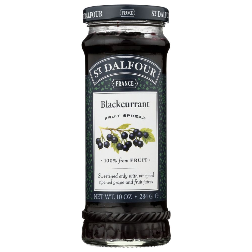 ST DALFOUR: Blackcurrant Fruit Spread, 10 oz - SMART GREENS